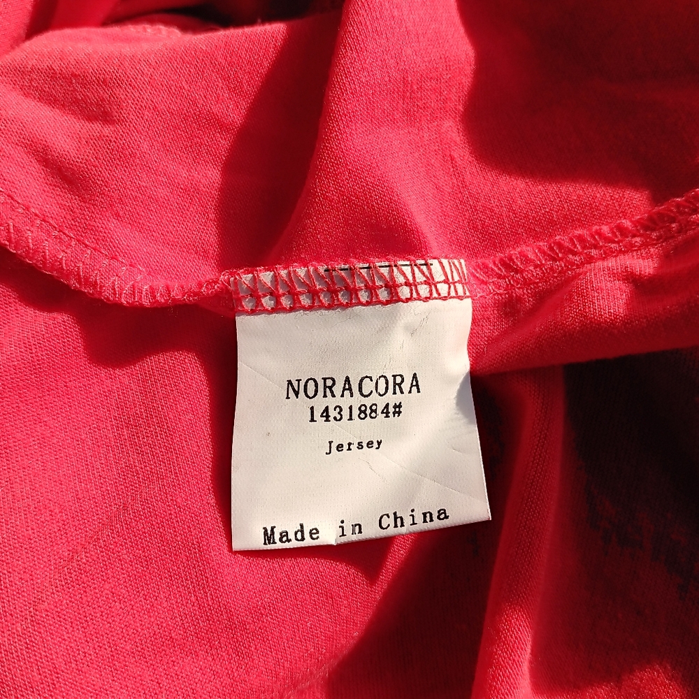 NEW NoraCora Jersey Sleep Shirt Lounge Pajama Top Books Tea Owl Red Extra Large - Picture 6 of 12